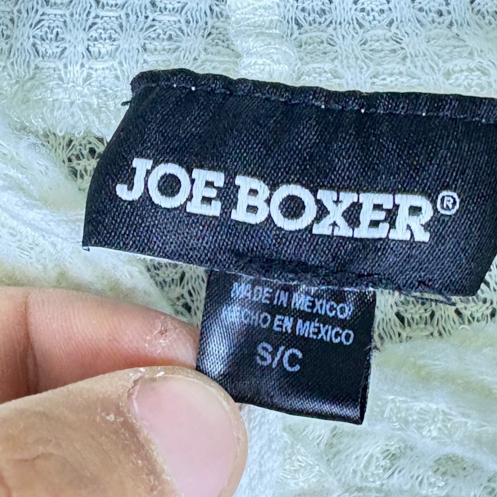 Joe Boxer Crop Hoodie Womens Small White Rainbow Striped Waffle Knit‎ Knot Front - Picture 5 of 9